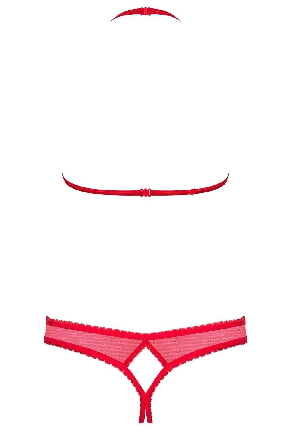 Obsessive Ouvert Bra & Crotchless Thong, 870-SEC-1-L/XL, 870-SEC-1-S/M