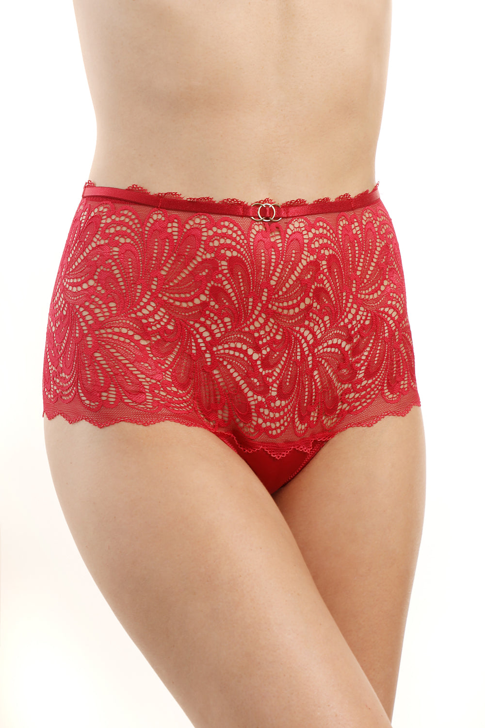 Jolidon Hey Jude! High Waist Brief in Red