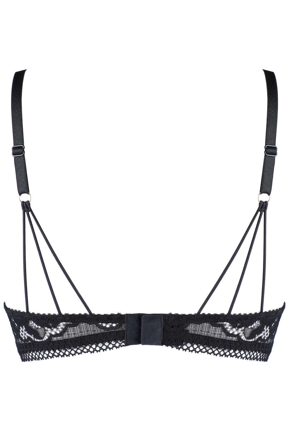 Jolidon Rock DJ Push Up Bra Black