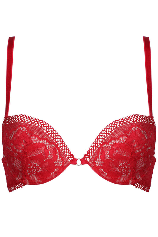 Jolidon Rock DJ Push Up Bra Red