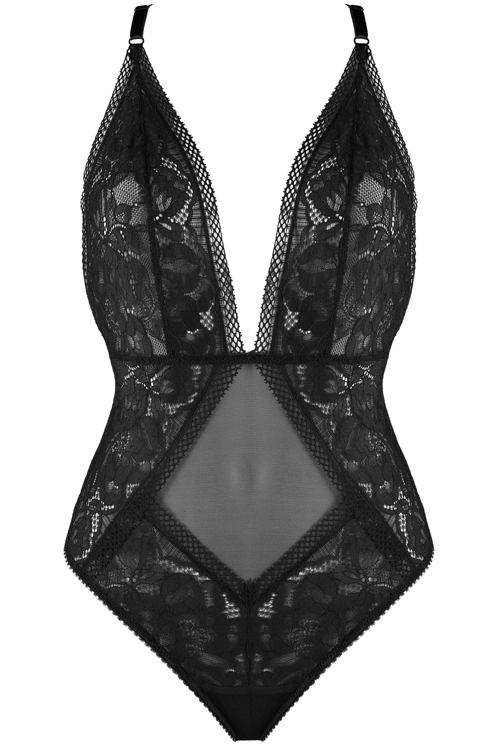 Jolidon Rock DJ Thong Bodysuit Black