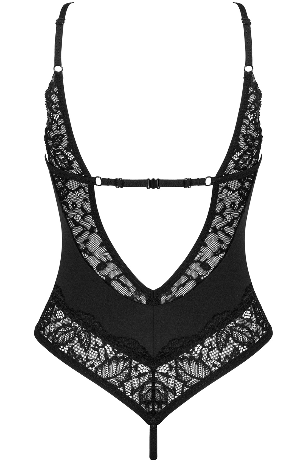 Obsessive Bellastia Crotchless Bodysuit Black