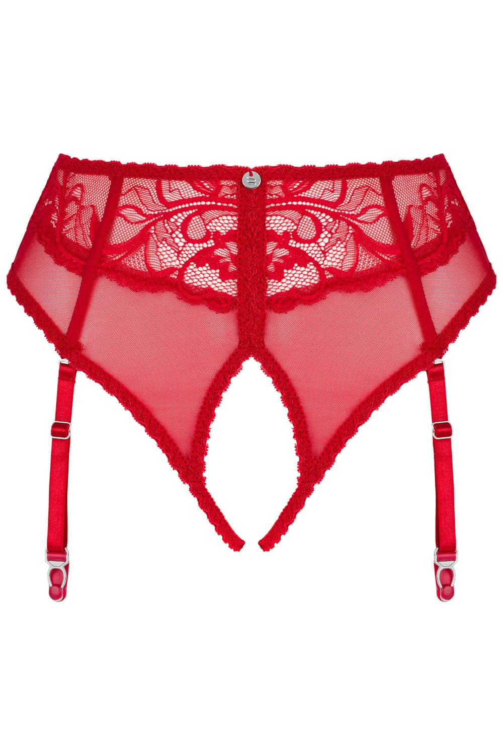 Obsessive Dagmarie Crotchless Suspender Brief Red