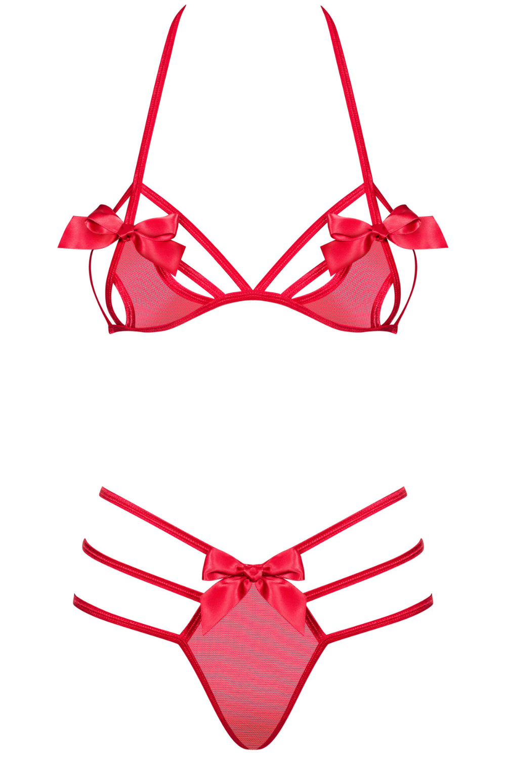 Obsessive Giftella Bra & Thong Red