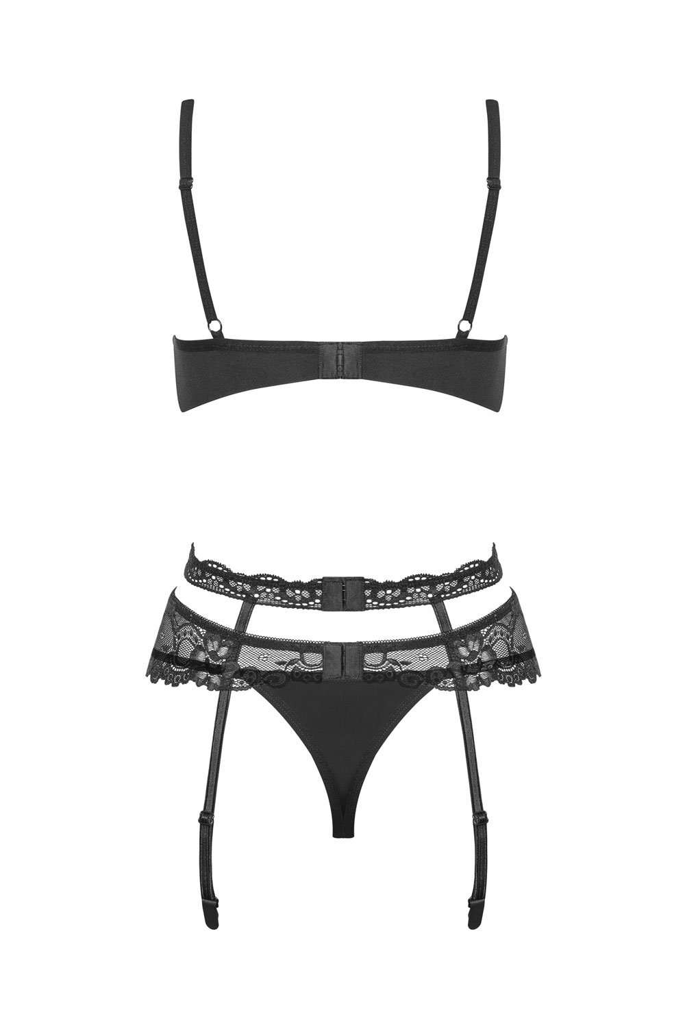 Obsessive Heartina Bra, Thong & Garter Belt, HEARTINA-SEG-L/XL, HEARTINA-SEG-S/M