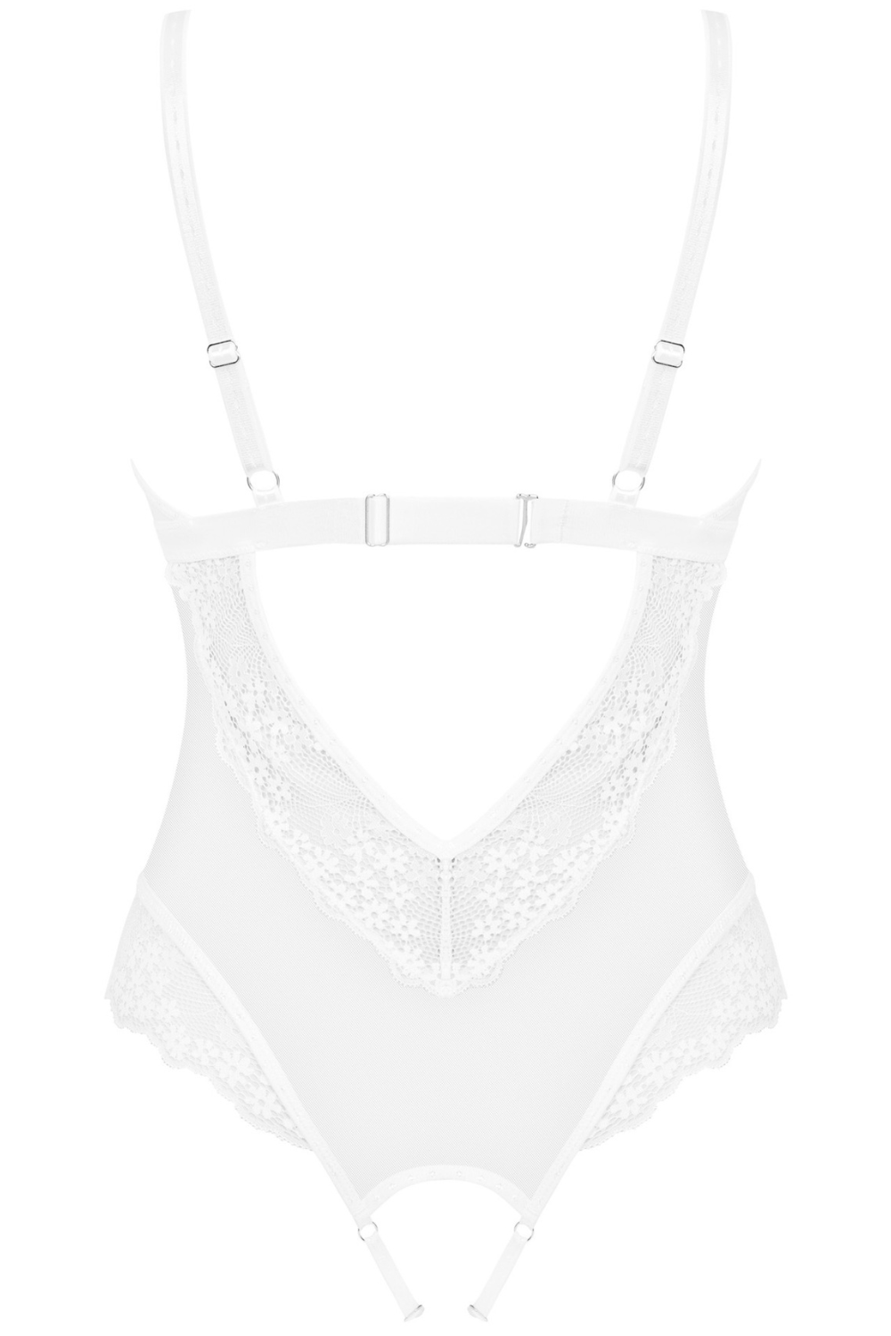 Obsessive Heavenlly Crotchless Bodysuit White