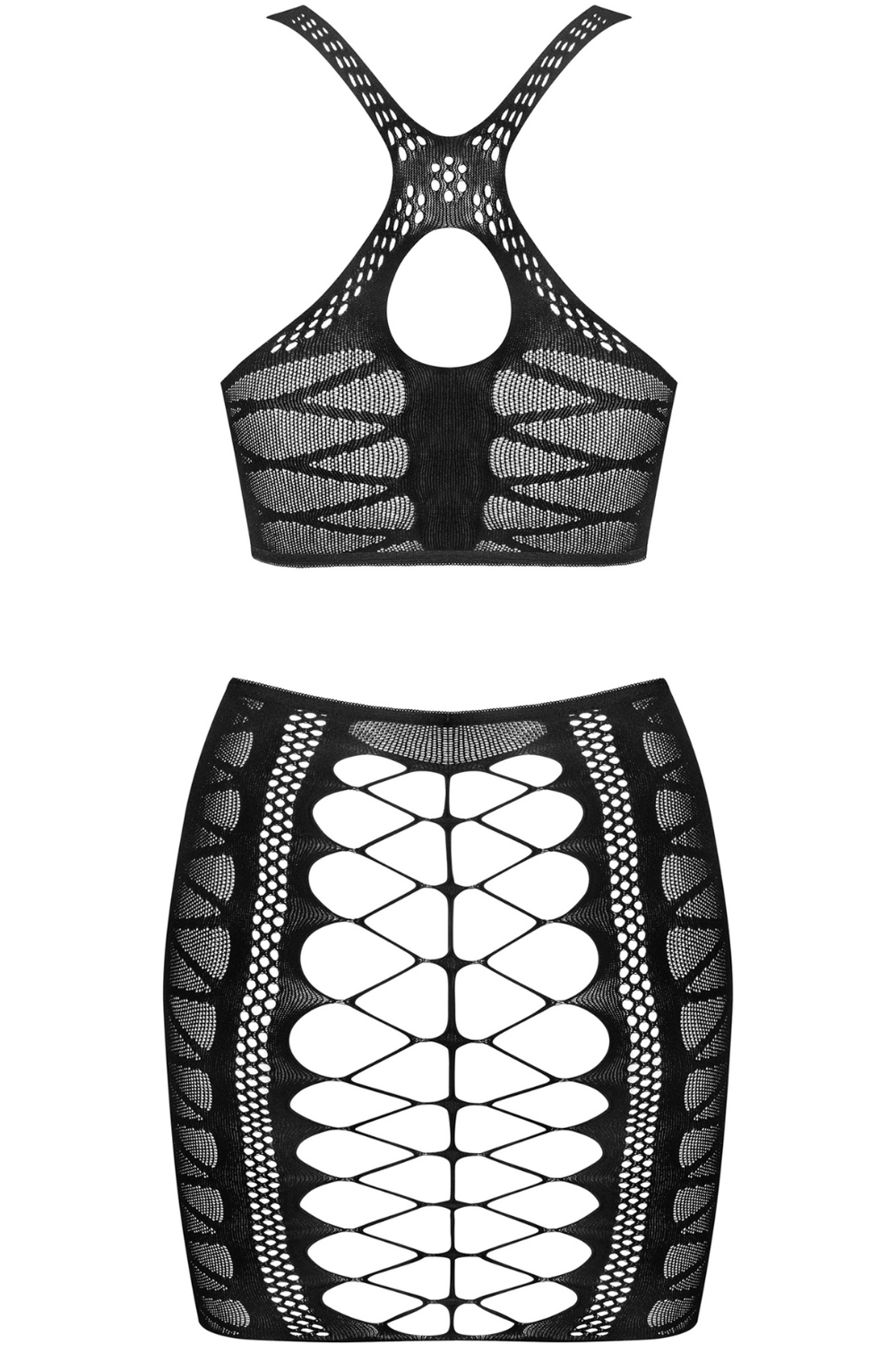 Obsessive K102 Knit Top & Skirt Black