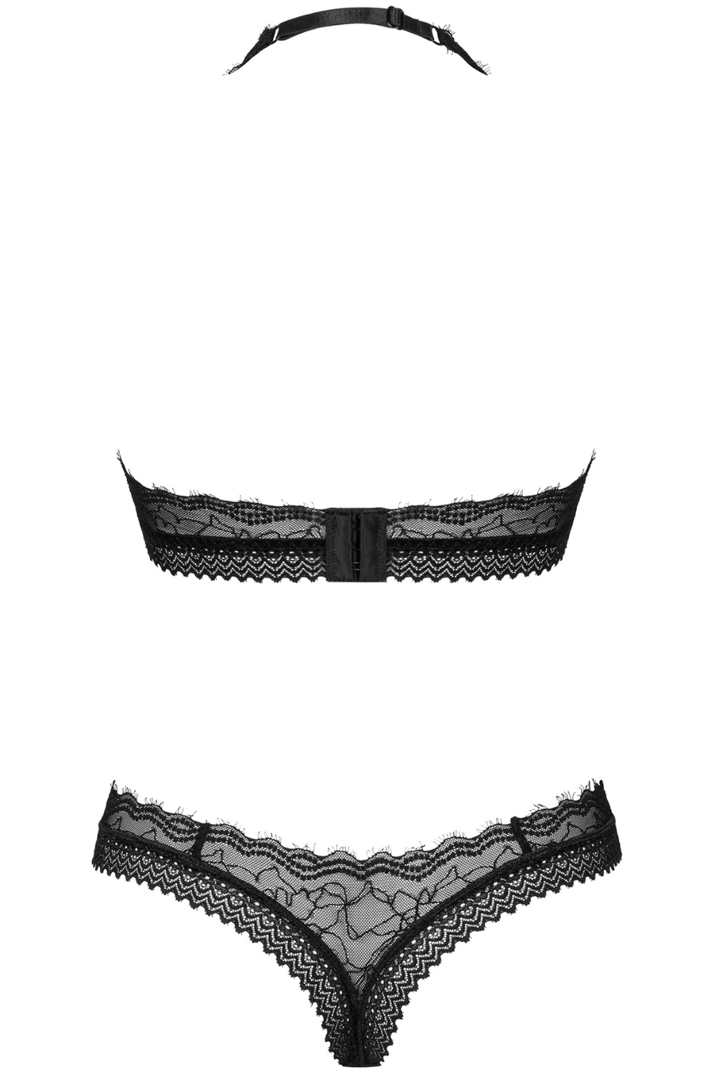 Obsessive Medilla Halterneck Bra & Thong Black