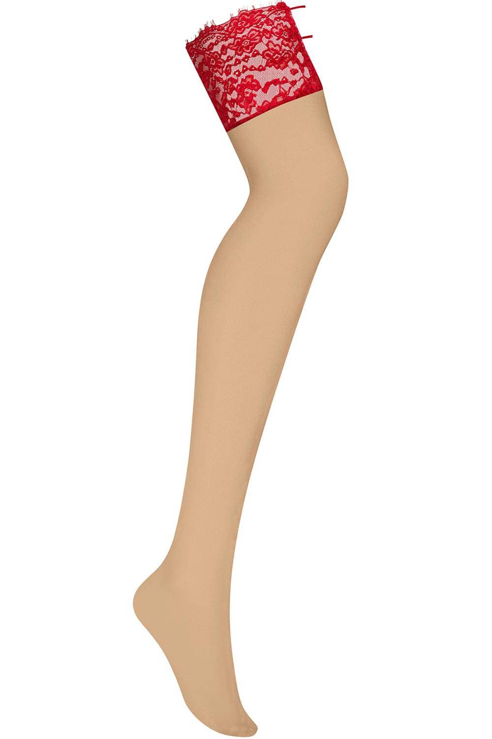 Obsessive Rediosa Lace Top Stockings