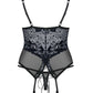 Obsessive Sheer Lace Corset & Thong, 866-COR-1-L/XL, 866-COR-1-S/M