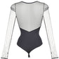 Jolidon French Connection Thong Bodysuit Black