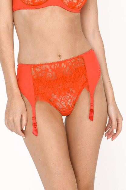 Jolidon French Connection Suspender Belt Bright Red