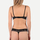 Jolidon Rock DJ Balconette Bra Black