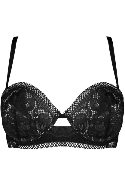 Jolidon Rock DJ Balconette Bra Black