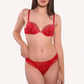 Jolidon Rock DJ Push Up Bra Red