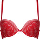 Jolidon Rock DJ Push Up Bra Red