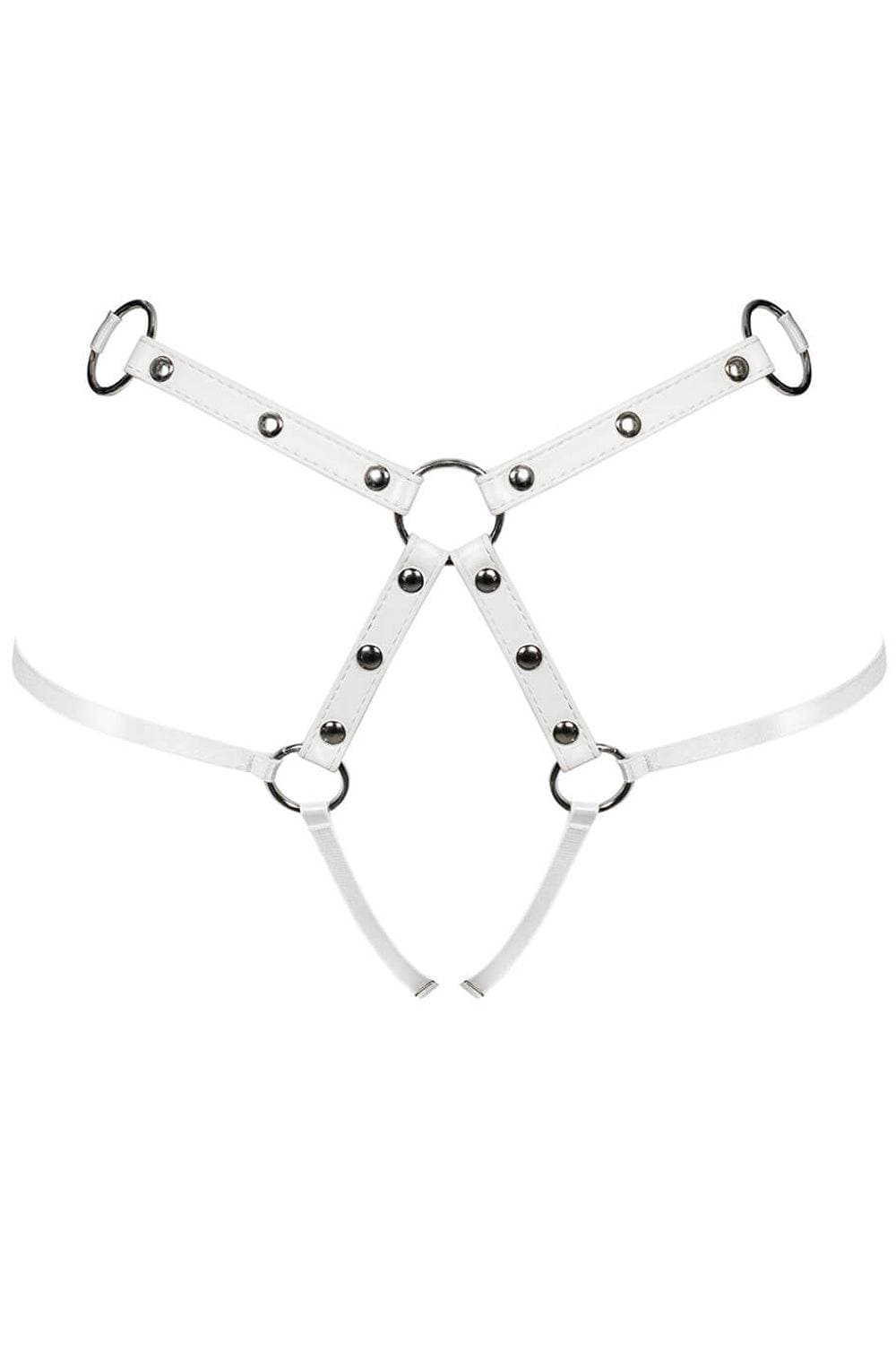 Obsessive A758 White Open Harness Thong