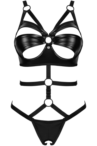 Obsessive Armares Crotchless Teddy Black