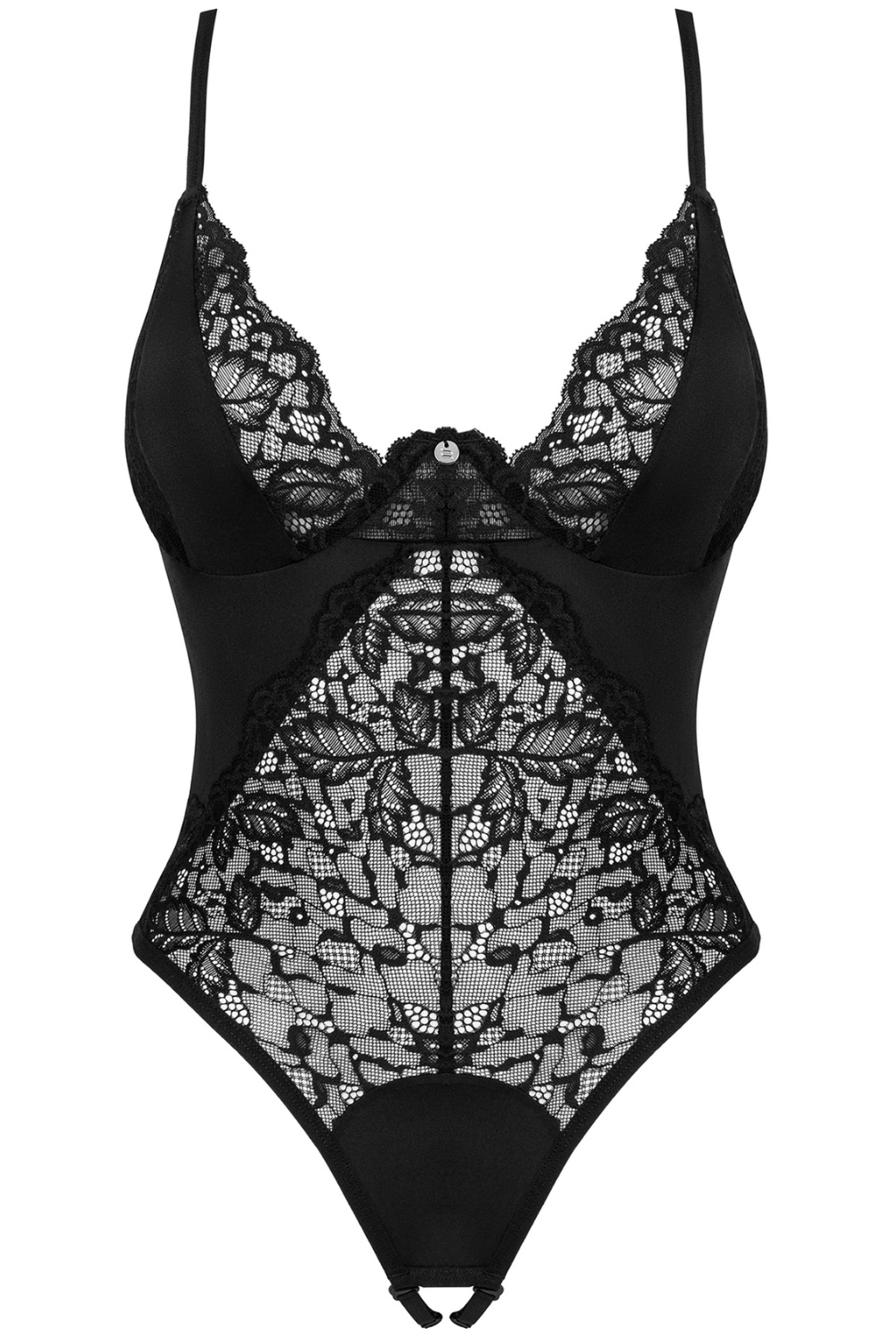 Obsessive Bellastia Crotchless Bodysuit Black