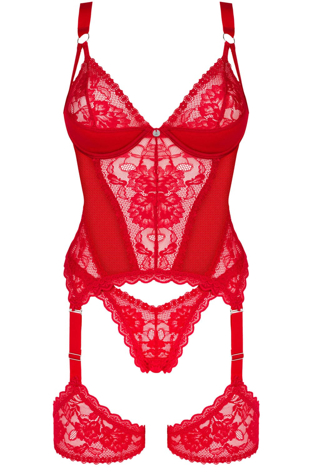 Obsessive Belovya Corset & Thong Red