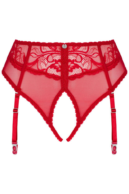 Obsessive Dagmarie Crotchless Suspender Brief Red