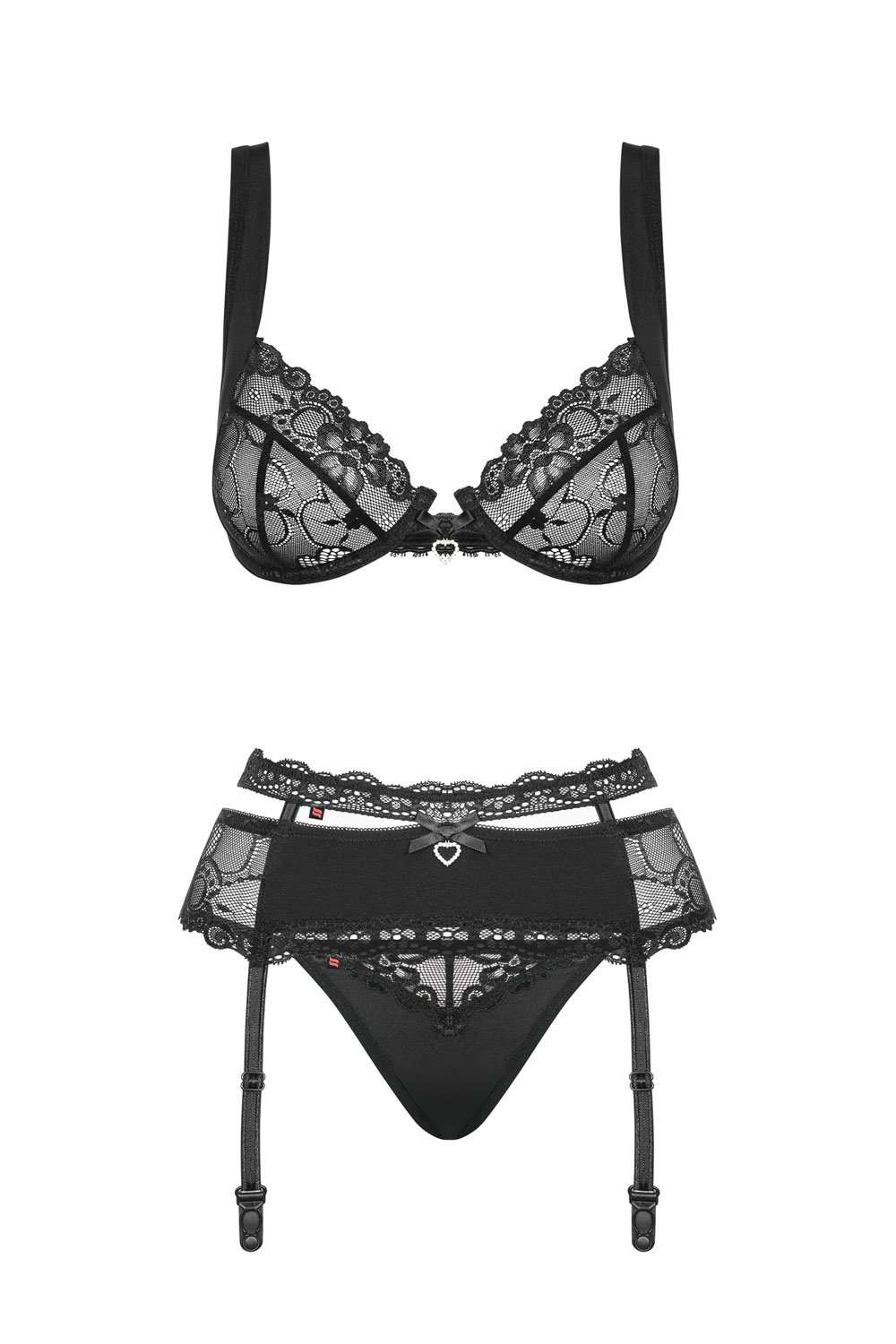 Obsessive Heartina Lingerie Set in Black | Sexy Lingerie Inamorata London Obsessive Heartina Lingerie Set in Black | Sexy Lingerie Inamorata London