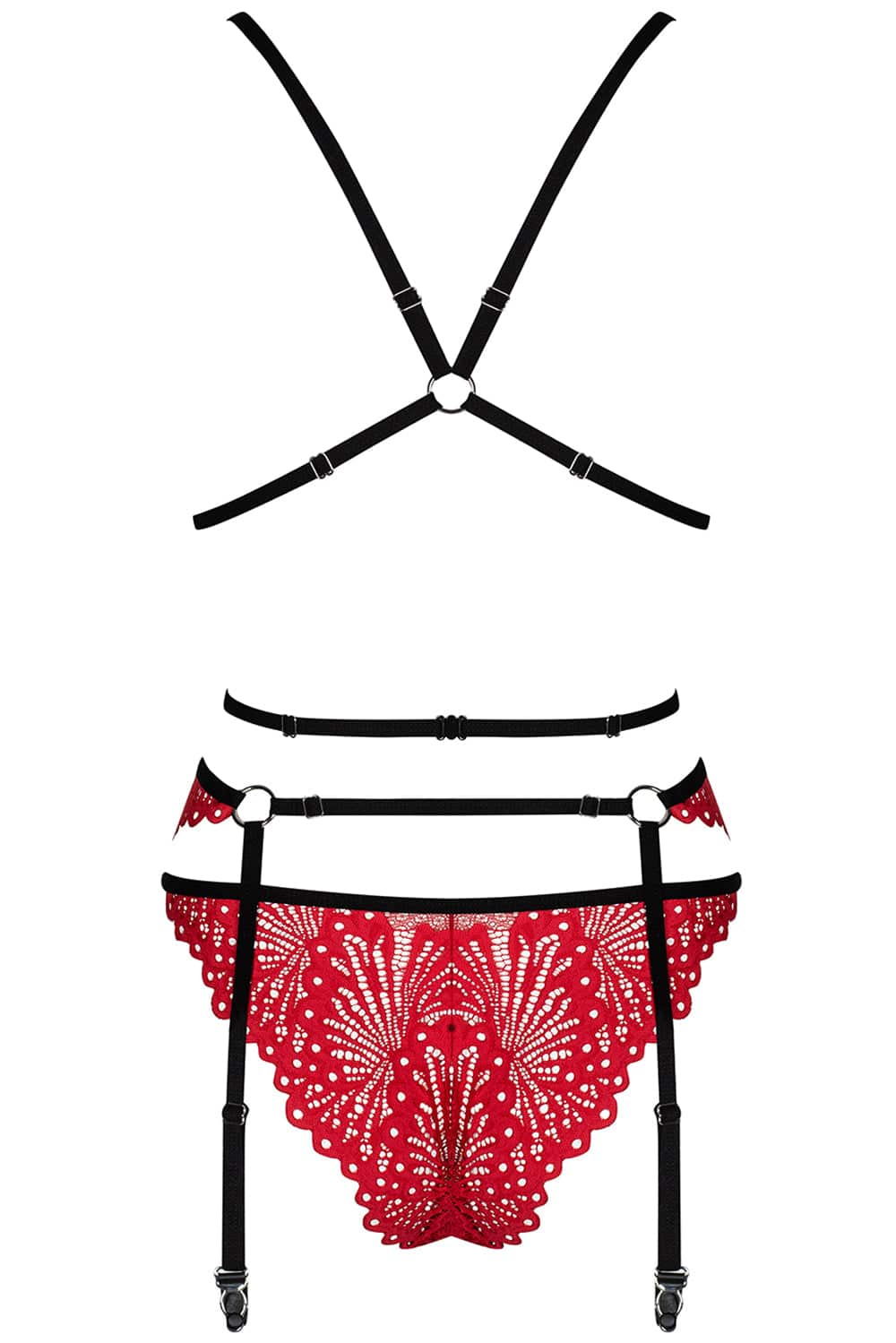 Obsessive Mettia Bra, Brief & Suspender