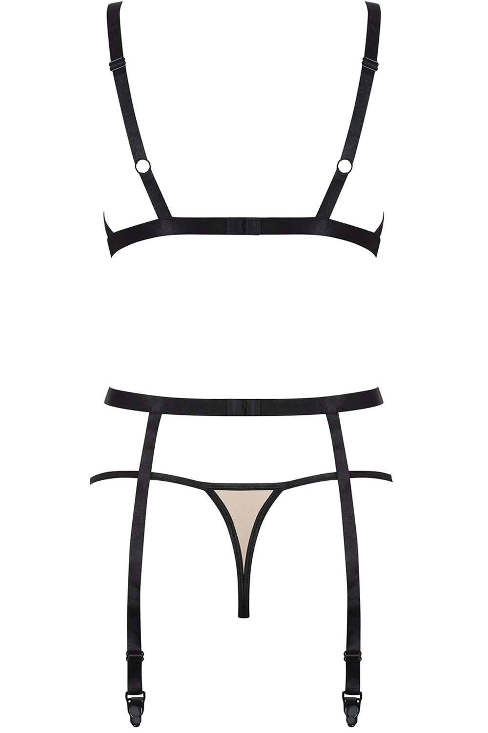 Obsessive Nudelia Bra, Thong & Garter Belt