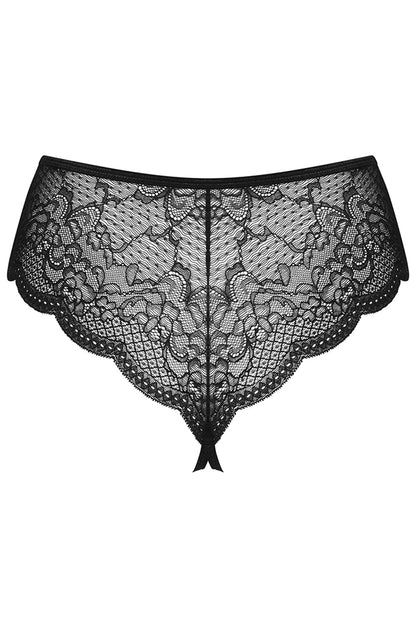 Obsessive Pearlove Crotchless Brief Black