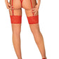 Obsessive Rediosa Lace Top Stockings